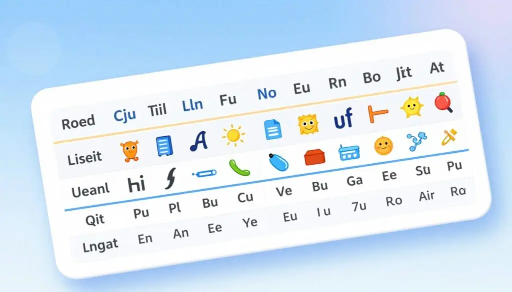 A visually engaging educational graphic illustrating the concept of voiced consonants in a table format. In the foreground, a neatly organized chart displays pairs of voiced and voiceless consonants, with bold lines separating each pair for clarity. The middle area features colorful icons representing each consonant sound, designed to capture attention and provide visual context. The background is a soft gradient of light blue and white, creating a calm and professional atmosphere, suggesting focus and learning. Soft, even lighting enhances the clarity of the chart and icons, and a slight overhead angle provides a comprehensive view of the table. The overall mood is informative and inviting, ideal for educational use.