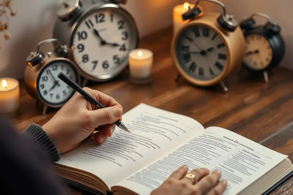 Osoba prowadząca dziennik z zapiskiem o godzinie 13:13, co zrobić gdy widzisz godzinę 13 13