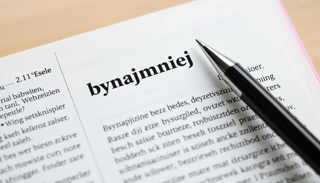 Słowo bynajmniej co to znaczy - definicja w słowniku języka polskiego